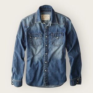 American Eagle Outfitters Western Light Blue Denim Shirt